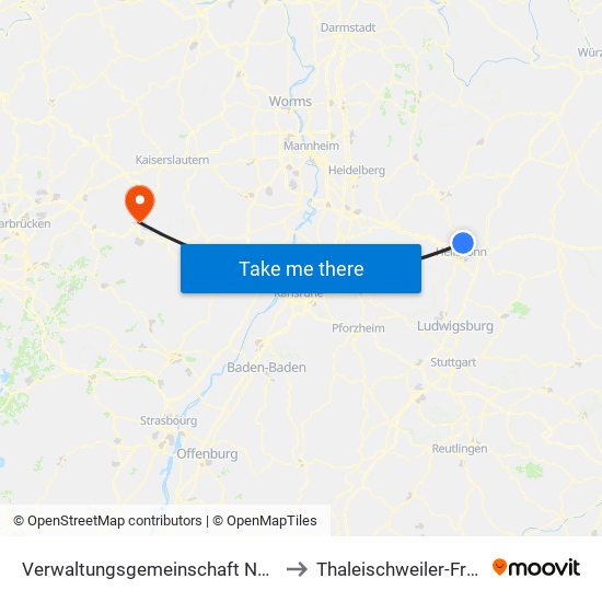 Verwaltungsgemeinschaft Neckarsulm to Thaleischweiler-Fröschen map