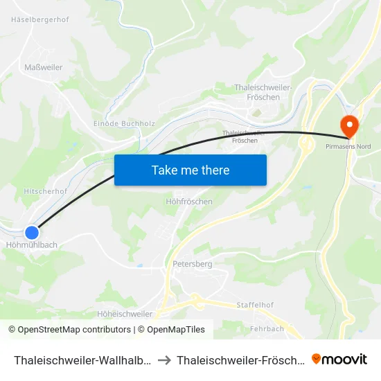 Thaleischweiler-Wallhalben to Thaleischweiler-Fröschen map