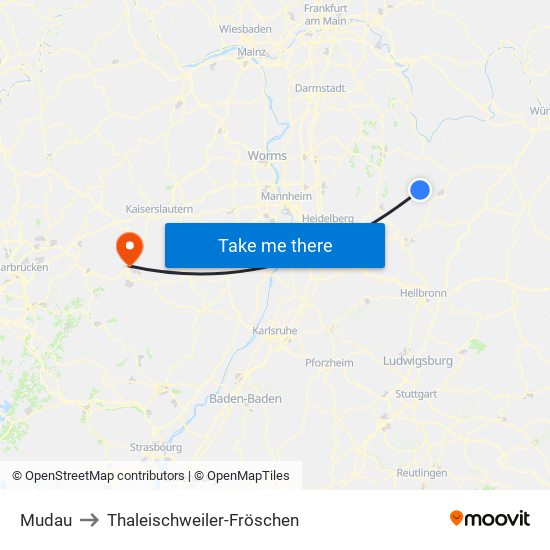 Mudau to Thaleischweiler-Fröschen map