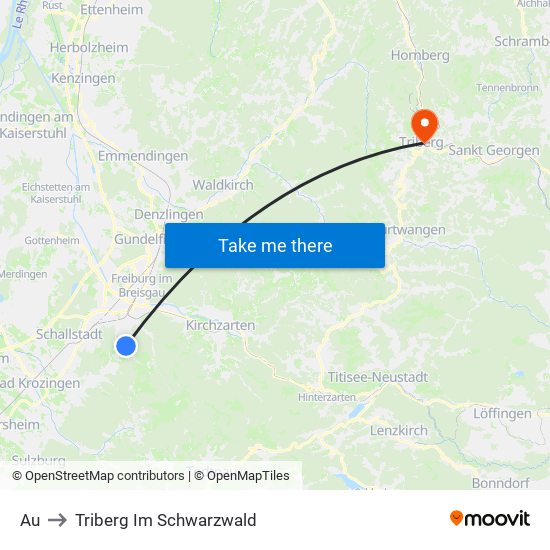Au to Triberg Im Schwarzwald map
