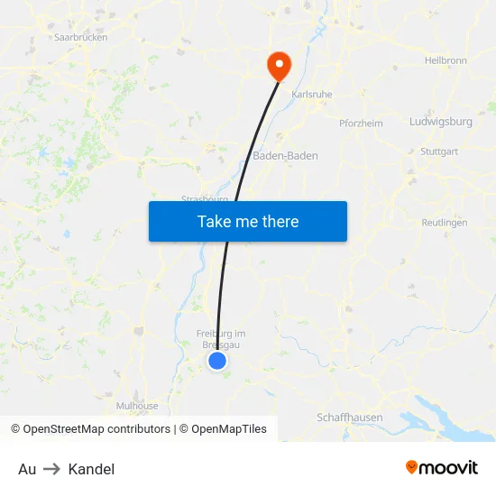 Au to Kandel map