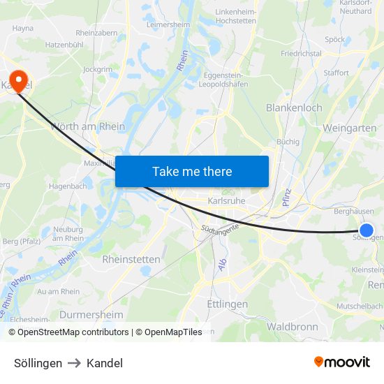 Söllingen to Kandel map