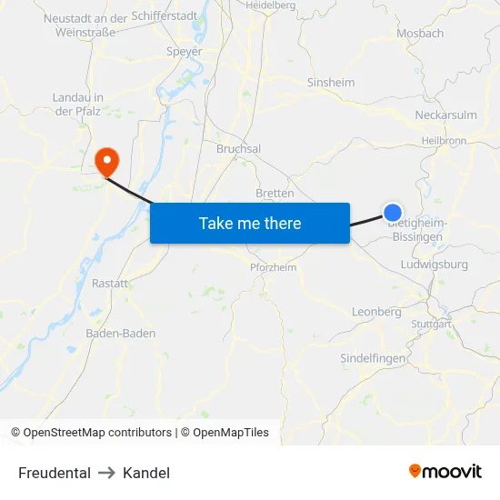 Freudental to Kandel map