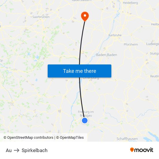 Au to Spirkelbach map