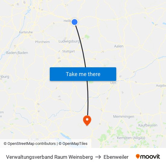 Verwaltungsverband Raum Weinsberg to Ebenweiler map
