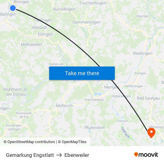 Gemarkung Engstlatt to Ebenweiler map