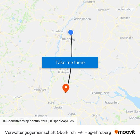 Verwaltungsgemeinschaft Oberkirch to Häg-Ehrsberg map