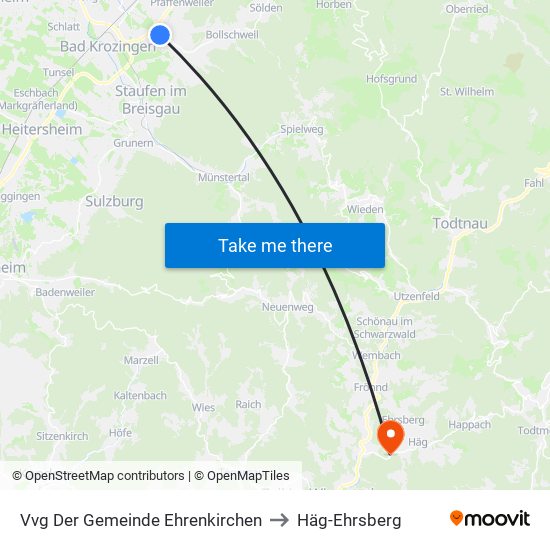 Vvg Der Gemeinde Ehrenkirchen to Häg-Ehrsberg map