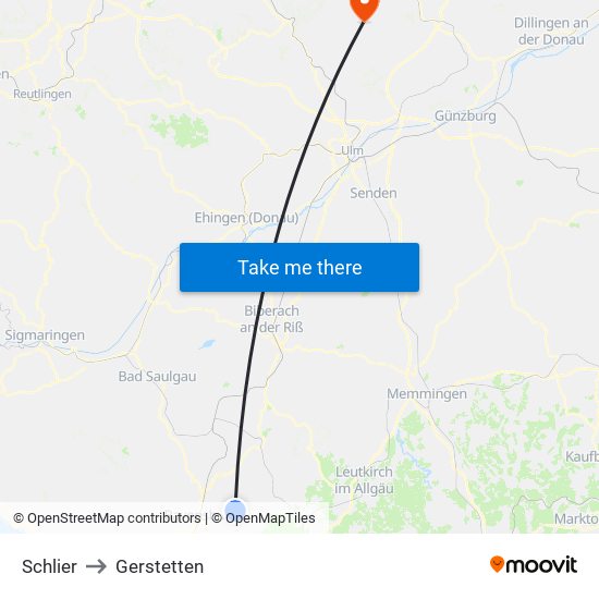 Schlier to Gerstetten map