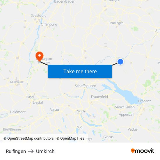 Rulfingen to Umkirch map