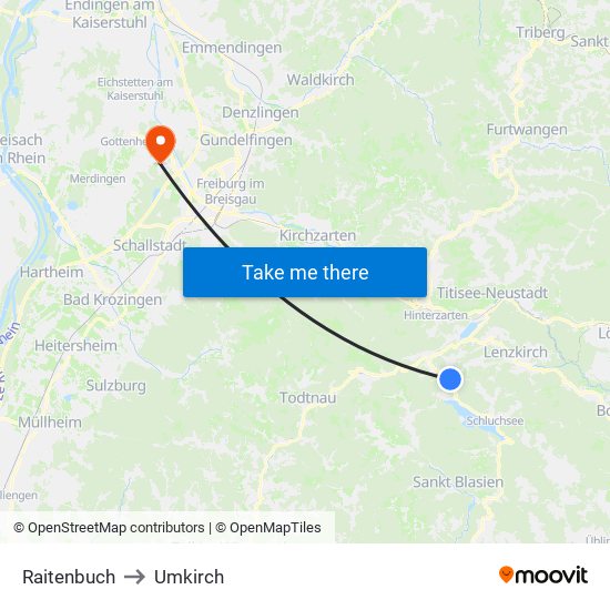 Raitenbuch to Umkirch map
