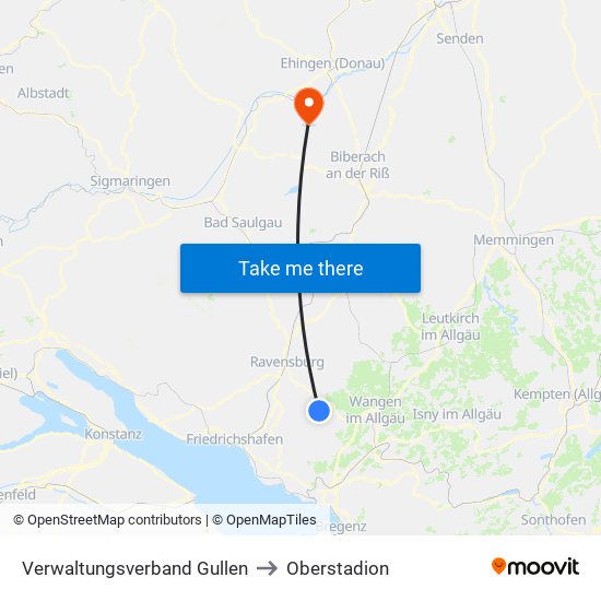 Verwaltungsverband Gullen to Oberstadion map