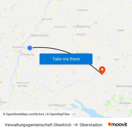 Verwaltungsgemeinschaft Oberkirch to Oberstadion map