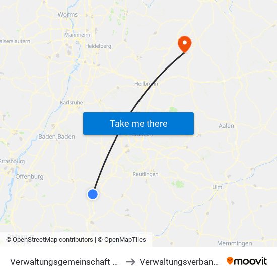 Verwaltungsgemeinschaft Sulz am Neckar to Verwaltungsverband Krautheim map