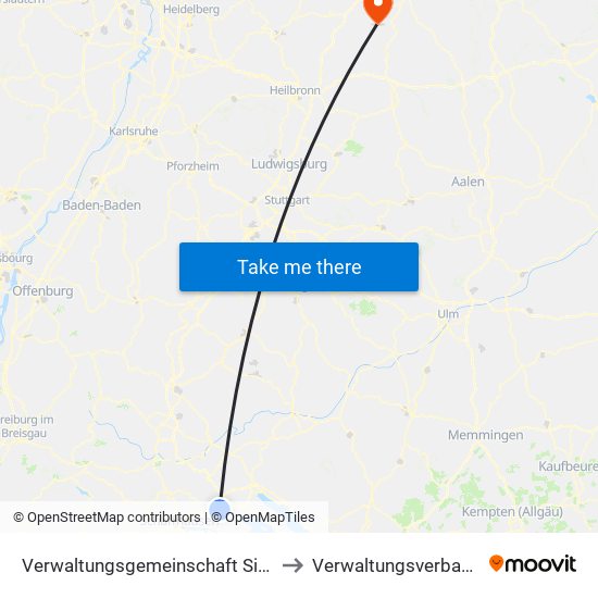 Verwaltungsgemeinschaft Singen (Hohentwiel) to Verwaltungsverband Krautheim map