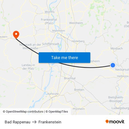 Bad Rappenau to Frankenstein map