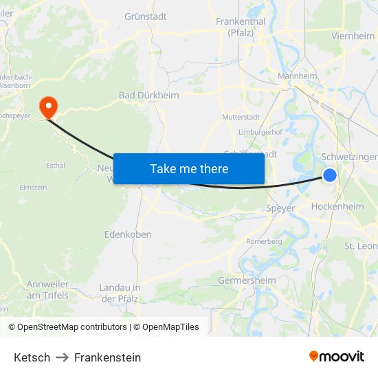 Ketsch to Frankenstein map