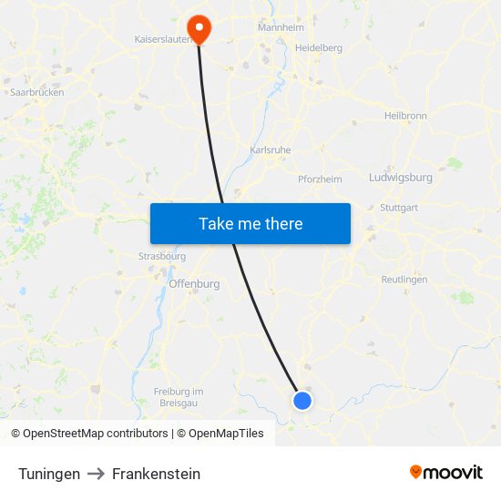 Tuningen to Frankenstein map