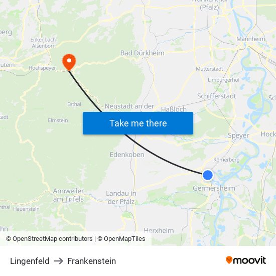 Lingenfeld to Frankenstein map