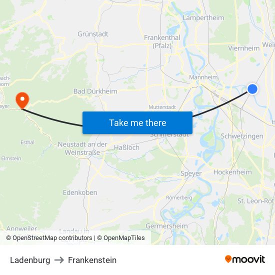 Ladenburg to Frankenstein map