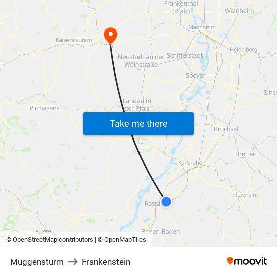 Muggensturm to Frankenstein map