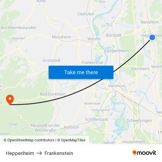Heppenheim to Frankenstein map