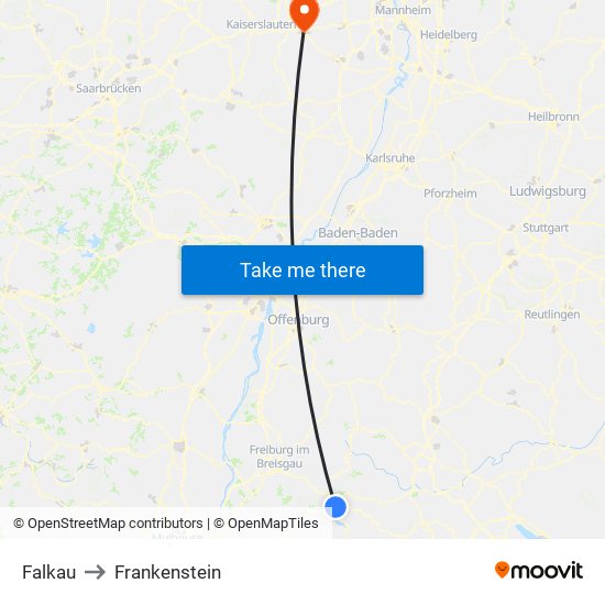 Falkau to Frankenstein map