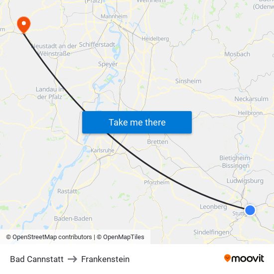 Bad Cannstatt to Frankenstein map