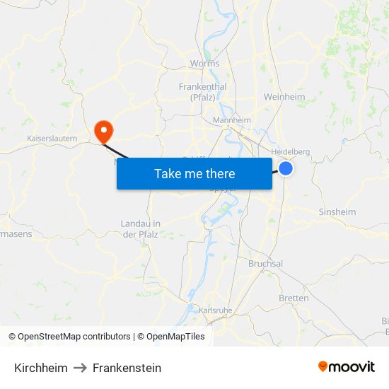 Kirchheim to Frankenstein map
