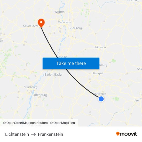 Lichtenstein to Frankenstein map