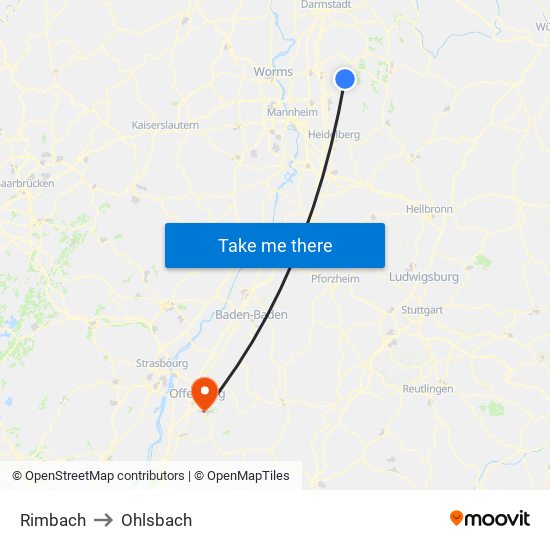 Rimbach to Ohlsbach map