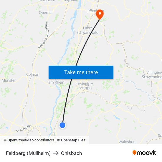 Feldberg (Müllheim) to Ohlsbach map