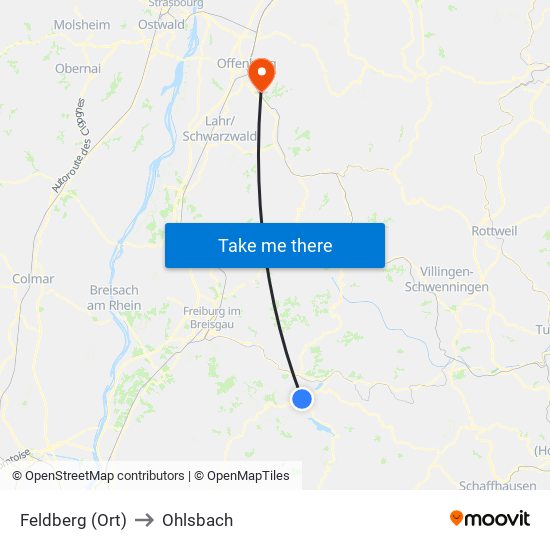 Feldberg (Ort) to Ohlsbach map