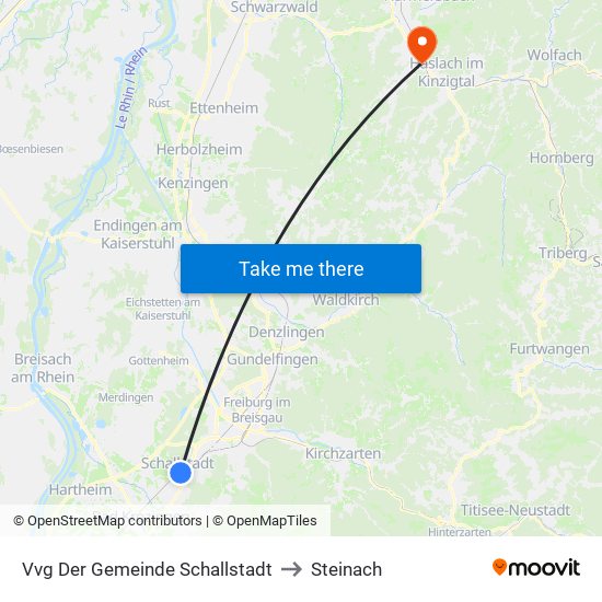 Vvg Der Gemeinde Schallstadt to Steinach map