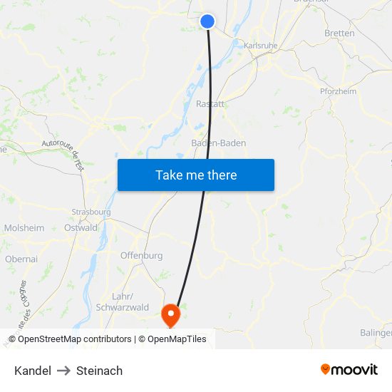 Kandel to Steinach map