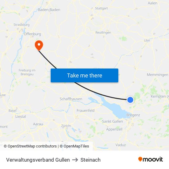 Verwaltungsverband Gullen to Steinach map