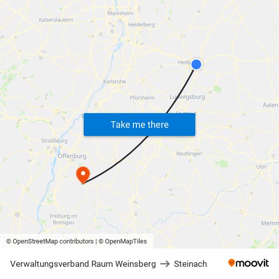 Verwaltungsverband Raum Weinsberg to Steinach map