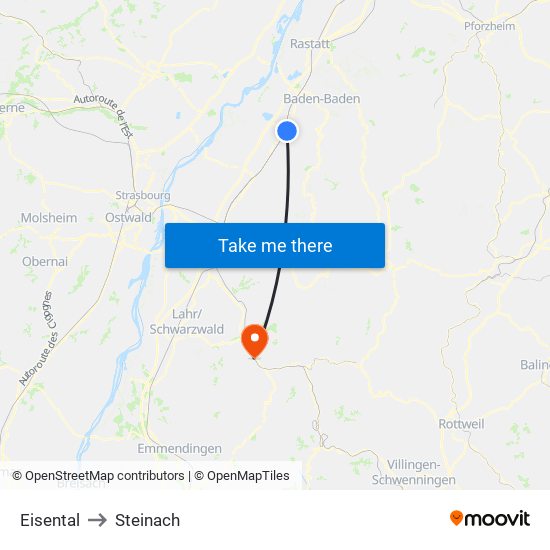 Eisental to Steinach map