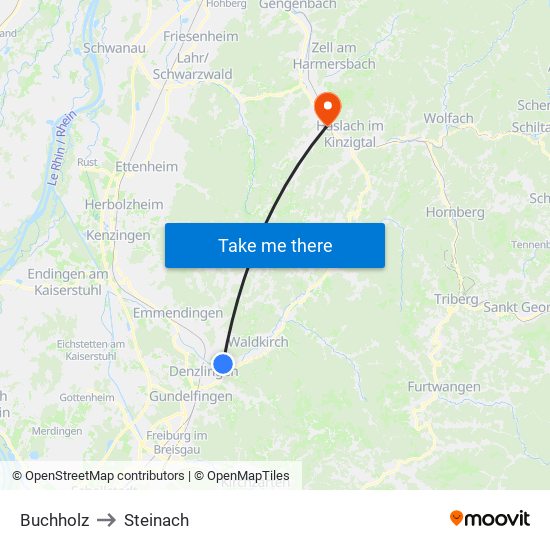 Buchholz to Steinach map
