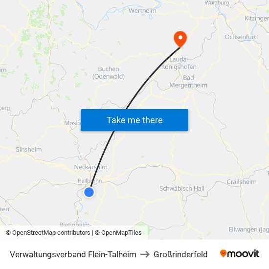 Verwaltungsverband Flein-Talheim to Großrinderfeld map