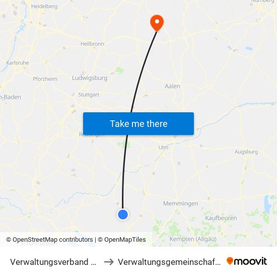 Verwaltungsverband Altshausen to Verwaltungsgemeinschaft Gerabronn map