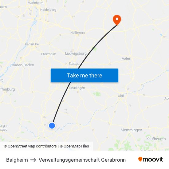 Balgheim to Verwaltungsgemeinschaft Gerabronn map