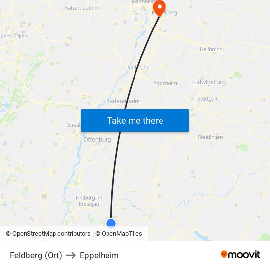 Feldberg (Ort) to Eppelheim map
