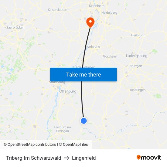 Triberg Im Schwarzwald to Lingenfeld map