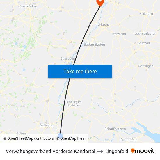 Verwaltungsverband Vorderes Kandertal to Lingenfeld map