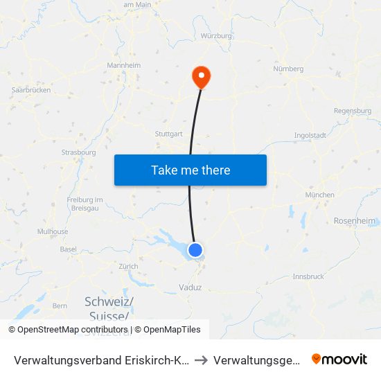 Verwaltungsverband Eriskirch-Kressbronn am Bodensee-Langenargen to Verwaltungsgemeinschaft Künzelsau map