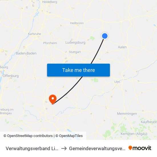 Verwaltungsverband Limpurger Land to Gemeindeverwaltungsverband Heuberg map