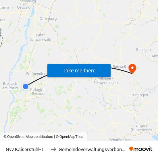 Gvv Kaiserstuhl-Tuniberg to Gemeindeverwaltungsverband Heuberg map