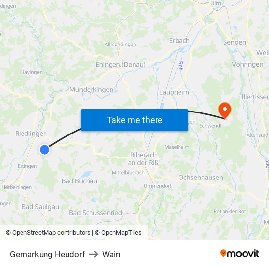 Gemarkung Heudorf to Wain map