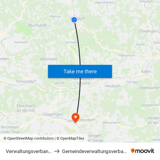 Verwaltungsverband Limpurger Land to Gemeindeverwaltungsverband Mittleres Fils-Lautertal map